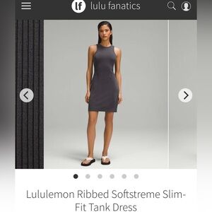 lululemon athletica Ribbed Softstreme Green Mini Dress